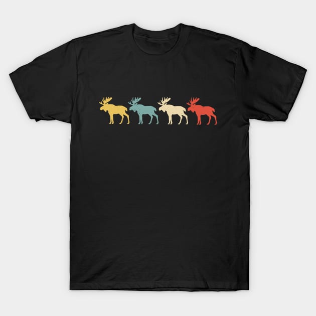 Moose Vintage Retro T-Shirt by Bigfinz